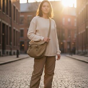 Vintage Military Style‎ Khaki Canvas Messenger Bag Field Satchel Crossbody India